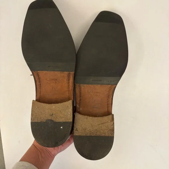 Calzoleria Toscana || Italian Leather Brogue Oxford Dress Shoes Tan EU 44 - Picture 7 of 9